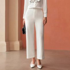 Elegant Casual High Waist Straight Trousers